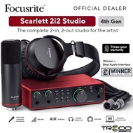 Focusrite Scarlett 2i2 Studio 4th Gen USB Audio Interface Set with CM25 MkIII Condenser Microphone &