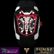 TOMAZ Watch - GT Skeleton TW028-D1 [Black/Red] Black Swarovski [Black Rubber Strap] Original [New] R