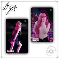 [2 SIDES] [BlackPink Lisa 2], 2 sides ATM skin | Decorative ATM Card Sticker, Apartment Card - Water