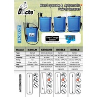 DACHO Knapsack Sprayer Pump 16L Manual/16L Battery/16L 2in1/18L Battery - Lightweight and portable -