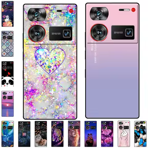 For ZTE nubia Z60 Ultra Case Silicone Soft Fashion Lion Animal TPU Shell for Nubia Z60 Ultra 5G NX72