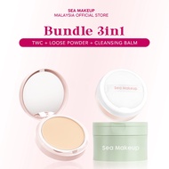 Sea Makeup Bundle 3 In 1 Two Way Cake + Loose Powder + Cleansing Balm