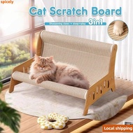 SPICELY Cat Play Chair, 3 in1 Jute Blanket Cat Scratch Board,  Wooden Integrated Wear Resistant Cat 