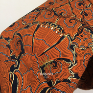 Kain Batik Halus Legendaris BL03 Motif Keraton Warna Kuning/Merah Bata/Orange
