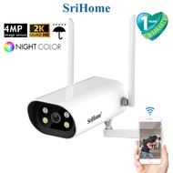 (4MP) SriHome SH037 2K QHD WiFi กล้อง กล้องวงจรปิด IP Security กล้องเฝ้าระวังกลางแจ้งกันน้ำ