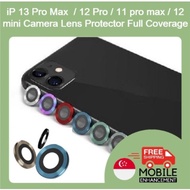 iphone 13 Pro Max ,12  Pro , 11 pro 12 Mini Glass Lens Protection Cover Camera Protector Metal Tempered Glass Full Cover