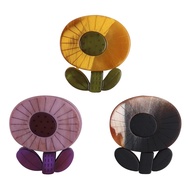 Pin Kerongsang Akrilik Bunga Matahari Besar Bergaya Baru untuk Wanita Perempuan Vintage Kerongsang B