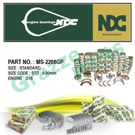 NDC Japan Engine Main Bearing STD (0.00mm) Size MS-2208GP for Honda Stream 1.7 RN1 D17A