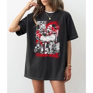 Seni Penggera Baju Badut Filem Seram T-Shirt Badut Menakutkan Tee Seram Slasher Filem Grafik Top Ser