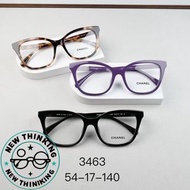 Chanel眼鏡 可配近視鏡片 變色鏡片 蔡司 hoya Essilor Lenses  CH3463 尺码54-17-140