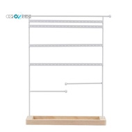 7 Tiers White 80-Hole Jewelry Rack Jewelry Display Rack Jewelry Storage Necklace Display Rack