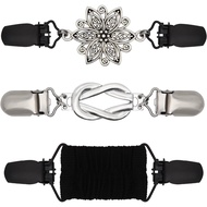 3 Pcs Cinch Clips Vintage Dress Clips Back Cinch Elastic Shawl Cardigan Collar Clip Fit Sweater Wais