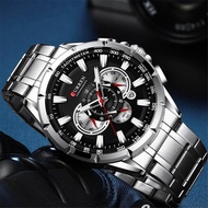 Curren Top Thương Hiệu Thời Trang Nam Đồng Hồ Quartz Thép Nguyên Chất Ngày Sáng Tạo Đồng Hồ Thạch An