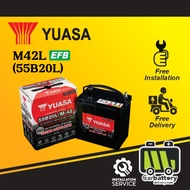 [Installation Provided] GS Yuasa M42 m42L 55B20L EFB Stop Start Car Battery New Perodua Myvi Bezza E