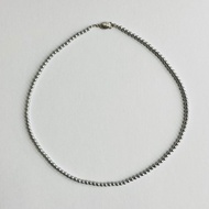 貝殼寶寶珍珠項鍊／3mm約43cm／銀灰色／R／made in japan