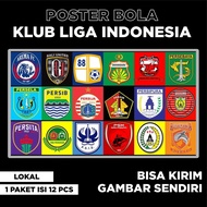 [12PCS] A4 Indonesian League 1 Club Football