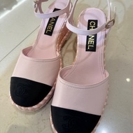 Chanel 專櫃買 沒有穿還貼底 超美涼鞋38