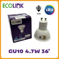 ECOLINK GU10 4.7W Bulb LED Spot Light Bulb Eyeball Bulb SIRIM Certified Indoor Ceiling Light