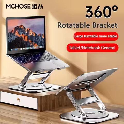 MCHOSE LS928 Tablet Computer Laptop Stand 360° Rotatable Bracket Aluminum Alloy Desktop Upright Susp