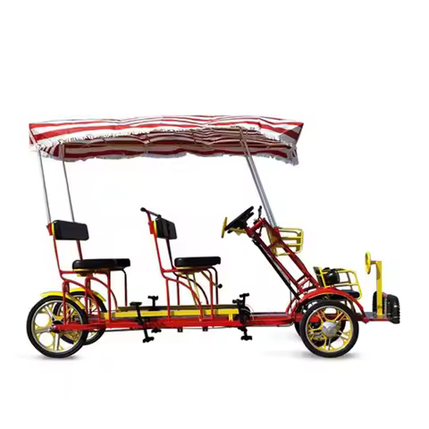 Steel Cargo Handling Flatbed Dolly Car Dolly Trailer with Brakes 1 Piece Quadricycle Car for Sale