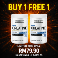 Buy 1 Free 1 | Micronized Creatine Monohydrate Powder (250g) - One Shot Nutrition | 100% Original (T