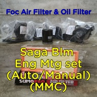 Saga Blm  Foc oil filter & air filter @ eng mtg set (Auto / manual)(MMC)