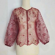 Outer croptop brukat/outer kondangan tile crop