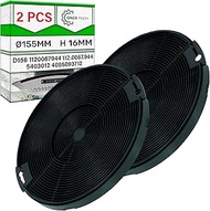 Pack of 2 activated carbon filters for cooker hood with the original code D156 1120067944 5403012 fo