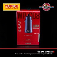 WK DESIGN WK Linken 2.1A WP-C08 Black Car Charger SaverDesign Original