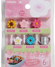 2025 Torune Flower sakura 3D Food picks pick 6pcs for lunch box