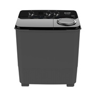 SHARP เครื่องซักผ้า 2 ถัง ES-TW100BK 10 กก. สีดำ