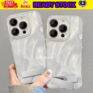 Realme C12 C15 C35 C55 C63 C65 C67 fon sarung feather grip stand case casing cover telefon housing 羽