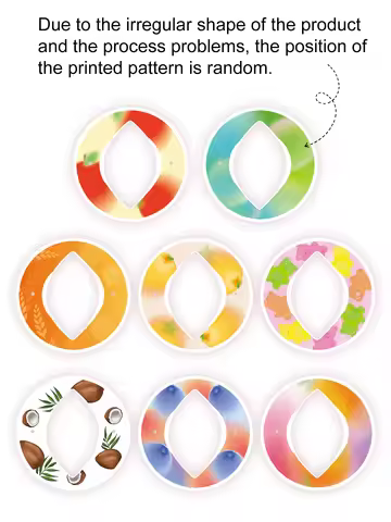 1pc Oval Shape Fruit Drink Flavor Pod Creative 0 Sugar 0 Calorie Flavor Ring For Plastic Water Bottl