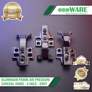ecoWARE Aluminum Frame Air Pressure Conceal Hinge Cabinet Door Hinge Furniture Door Hinge