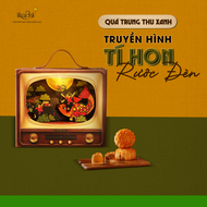 Hộp Quà Trung Thu IKACHI - TRUYỀN HÌNH TÍ HON RƯỚC ĐÈN - Set 2 bánh có đèn trang trí