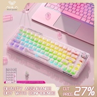 Aula F68 Mechanical Keyboard Transparent Bluetooth Wireless The Third Mock Examination Gasket Custom
