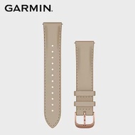 【GARMIN】Quick Release 20 mm vivomove Luxe 皮革錶帶淡沙色義大利皮革錶帶暨18K玫瑰金錶扣