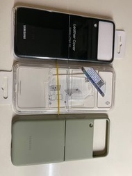 Samsung galaxy Z Flip3 5G leather clear and coloured cover