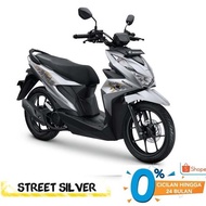 new honda beat street 2022 cbs sepeda motor - silver pontianak