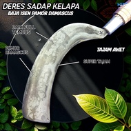Arit deres penderesan baja pamor Damascus berkualitas asli Wonosobo cap HISR super tajam