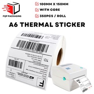 AWB Sticker A6 Thermal Sticker Roll Thermal Label Sticker 100mm*150mm Thermal Airway Bill Shipping Label Blank Label