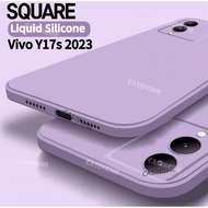 Vivo Y17s 2023 Square Liquid Cover For Vivo Y17s VivoY17S sY17 Y 17 17Y Y17 S 4G 5G 2023 Bumper TPU Back Cover Phone Case Silicone Shockproof Soft Cover Casing