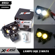 LAMPU TEMBAK LASER FOGLAMP SQL 3 MATA KIPAS SUPER BRIGHT HI LO 60 WATT LAMPU SOROT MOTOR MOBIL