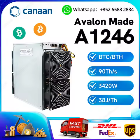 Used BTC Miner Avalon A1246 90TH/s ASIC Miner Crypto Bitcoin Miner BTC Mining Machine With PSU Bette