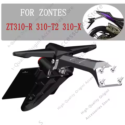 For ZONTES ZT310-R 310-T2 310-X Motorcycle License Plate Holder Tail Light Bracket Fender Bracket ZT
