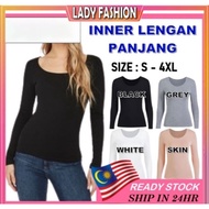 LFM_READY STOCK AT MALAYSIA】Baju Lengan Panjang High Quality Cotton Women Inner Baju Muslimah Inner 