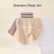 [cozylounge] 3pcs Mugwort Antibacterial Ice Silk Panty | PREMIUM QUALITY Seamless Breathable With Ho