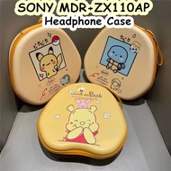 【Trend Front】For SONY MDR-ZX110AP Headphone Case Cartoon Fresh StyleHeadset Earpads Storage Bag Casing Box