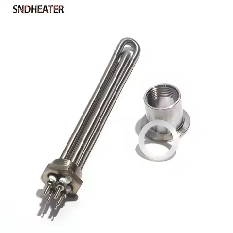 SNDHEATER 12V 24V 36V 48V Water Immersion Heater Low Voltage G1 1/4" DN25 1Inch Thread Induction Hea