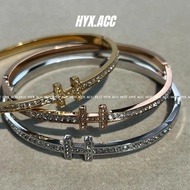 Ladies' Bracelet Elegant H Letter Zircon Bracelet Stainless Steel Bracelet